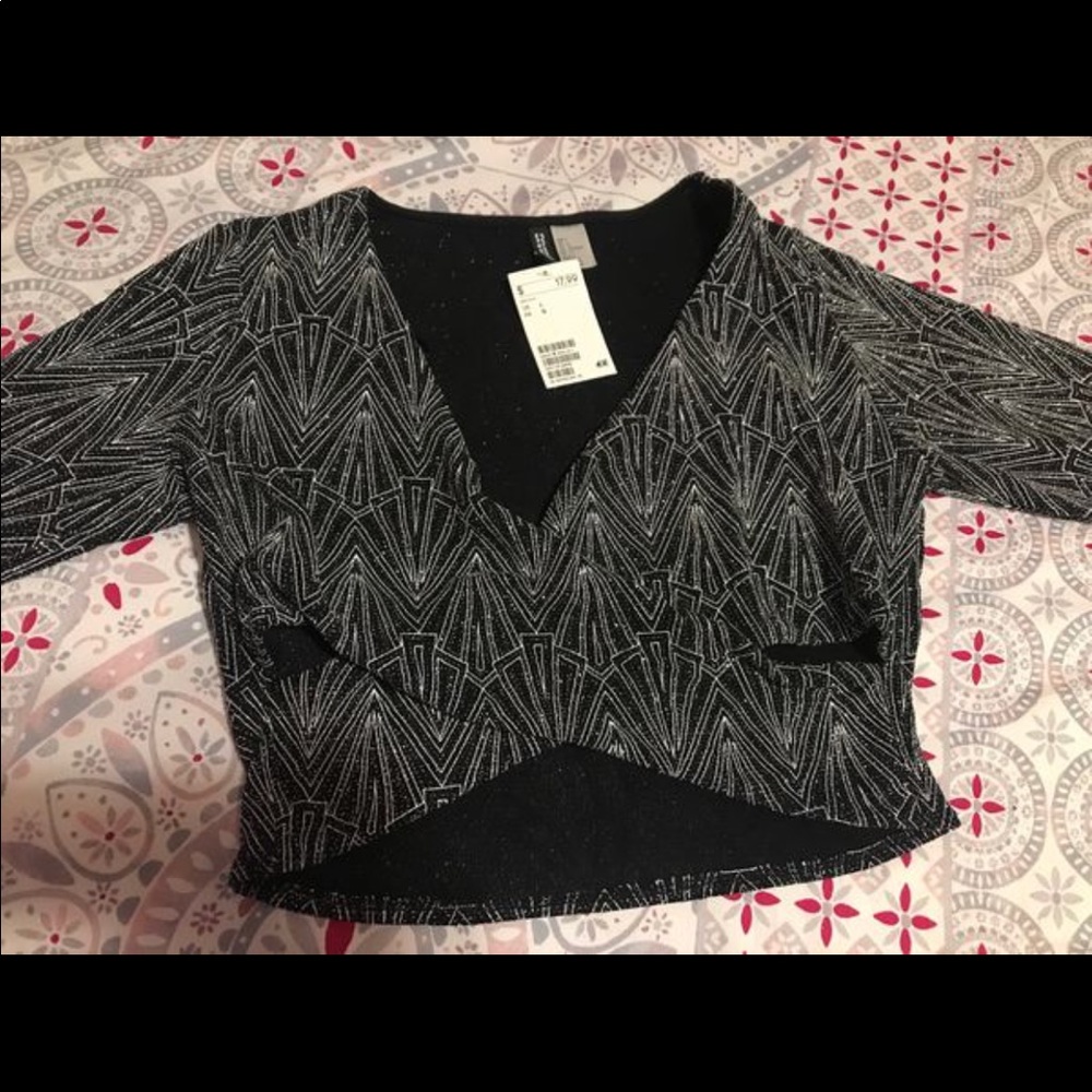 Black & silver classy belly shirt